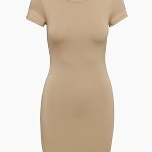 Wilfred Free tiny t-shirt dress, gold camel